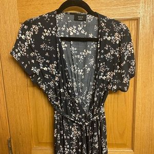 Blue floral vici maxi dress